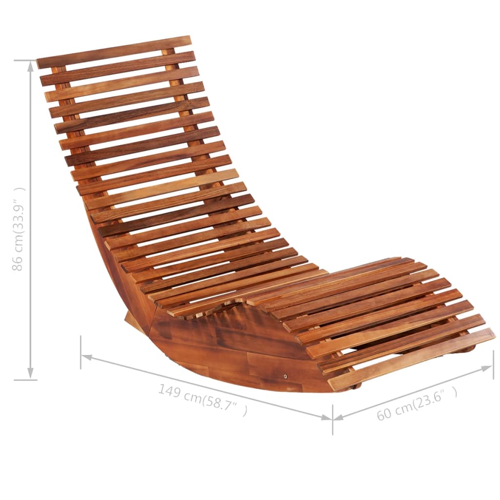 Galleria Design Rocking Sun Loungers 2 pcs Acacia Wood