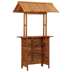Galleria Design Outdoor Bar Table with Rooftop 113x106x217 cm Solid Acacia Wood