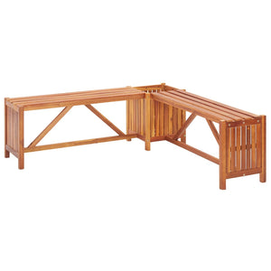 Galleria Design Garden Corner Bench with Planter 117x117x40cm Solid Acacia Wood