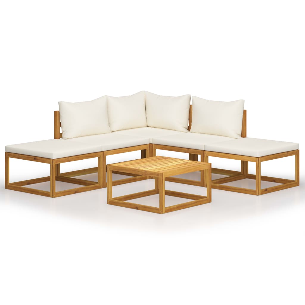 Galleria Design 6 Piece Garden Lounge Set with Cushions Solid Acacia Wood