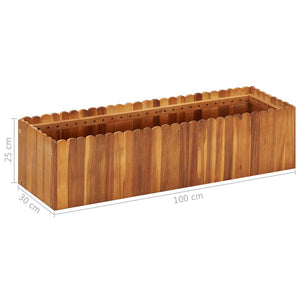 Galleria Design Garden Raised Bed 100x30x25 cm Solid Acacia Wood