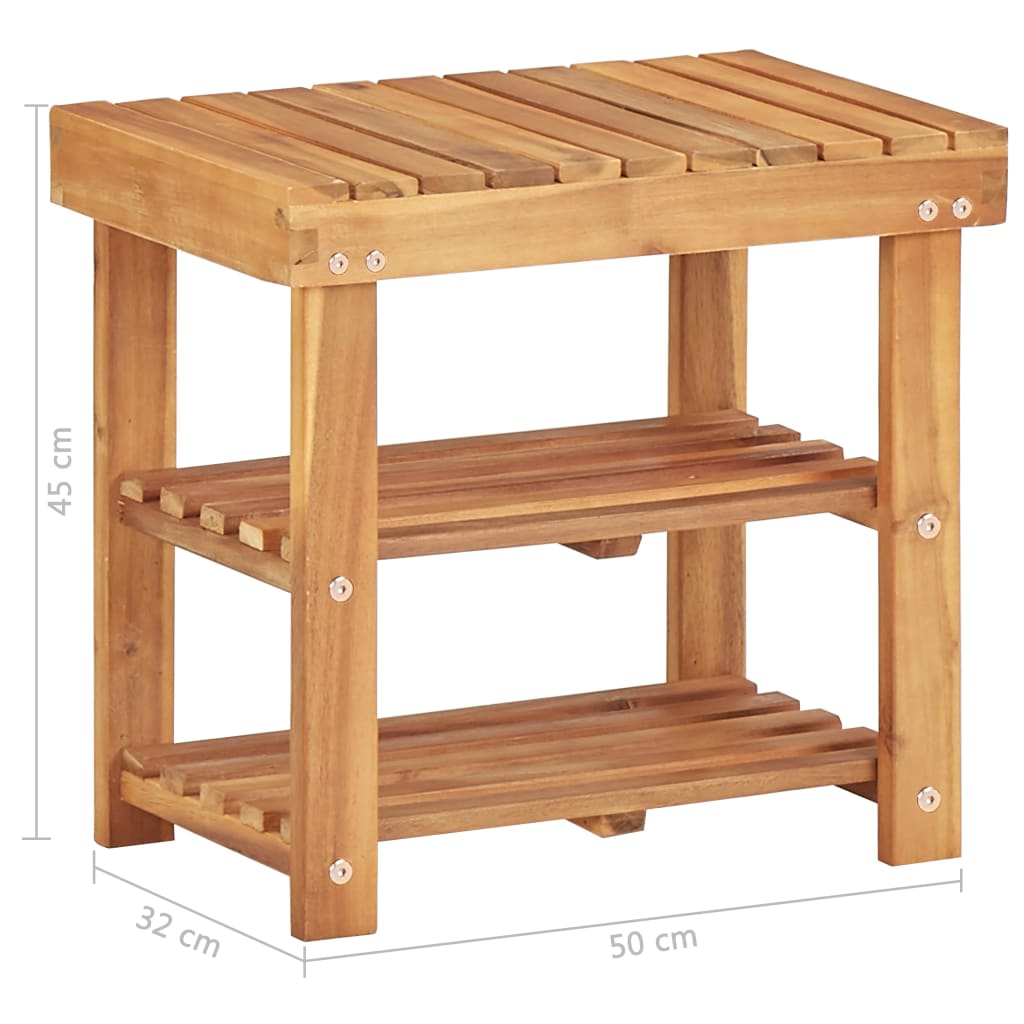 Galleria Design Shoe Rack 50x32x45 cm Solid Acacia Wood