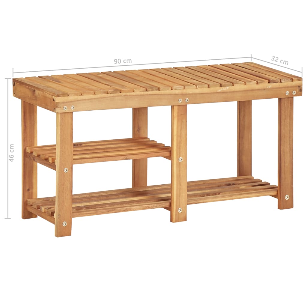 Galleria Design Shoe Rack 90x32x46 cm Solid Acacia Wood