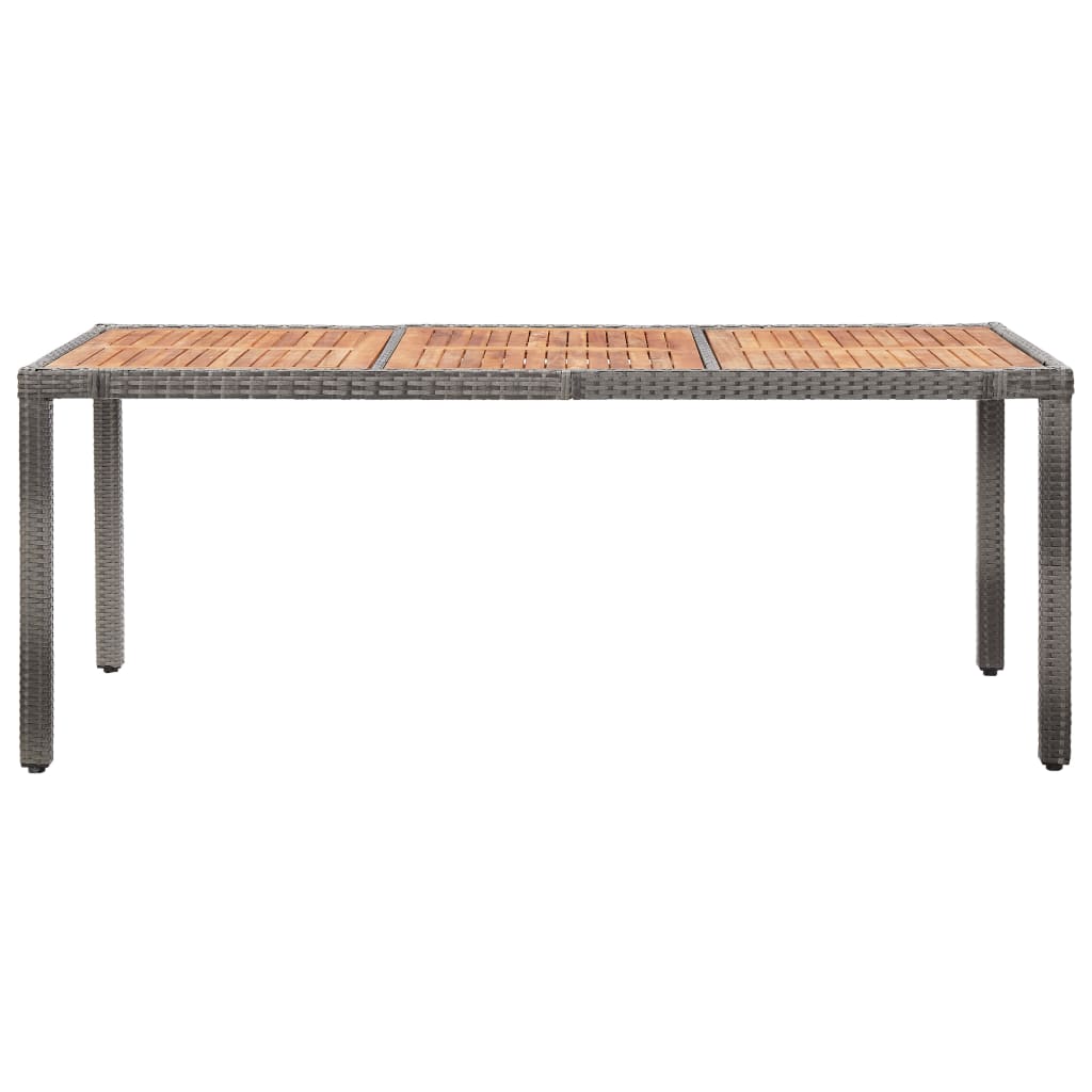 Galleria Design 9 Piece Outdoor Dining Set with Cushions Poly Rattan Grey