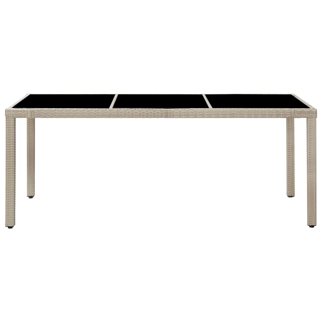 Galleria Design 9 Piece Outdoor Dining Set with Cushions Poly Rattan Beige