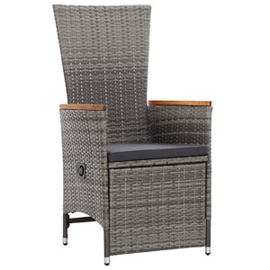 Galleria Design 7 Piece Outdoor Dining Set with Cushions Poly Rattan Grey