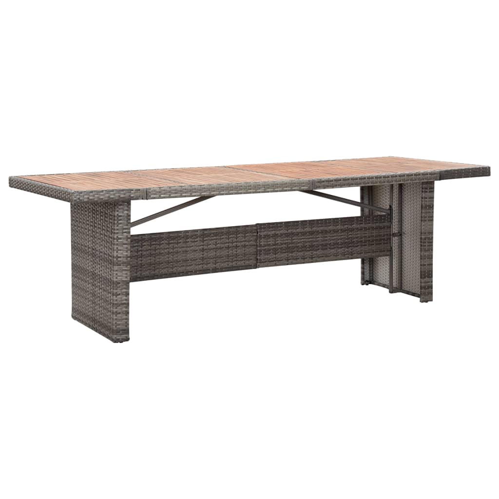 Galleria Design 9 Piece Outdoor Dining Set with Cushions Poly Rattan Grey