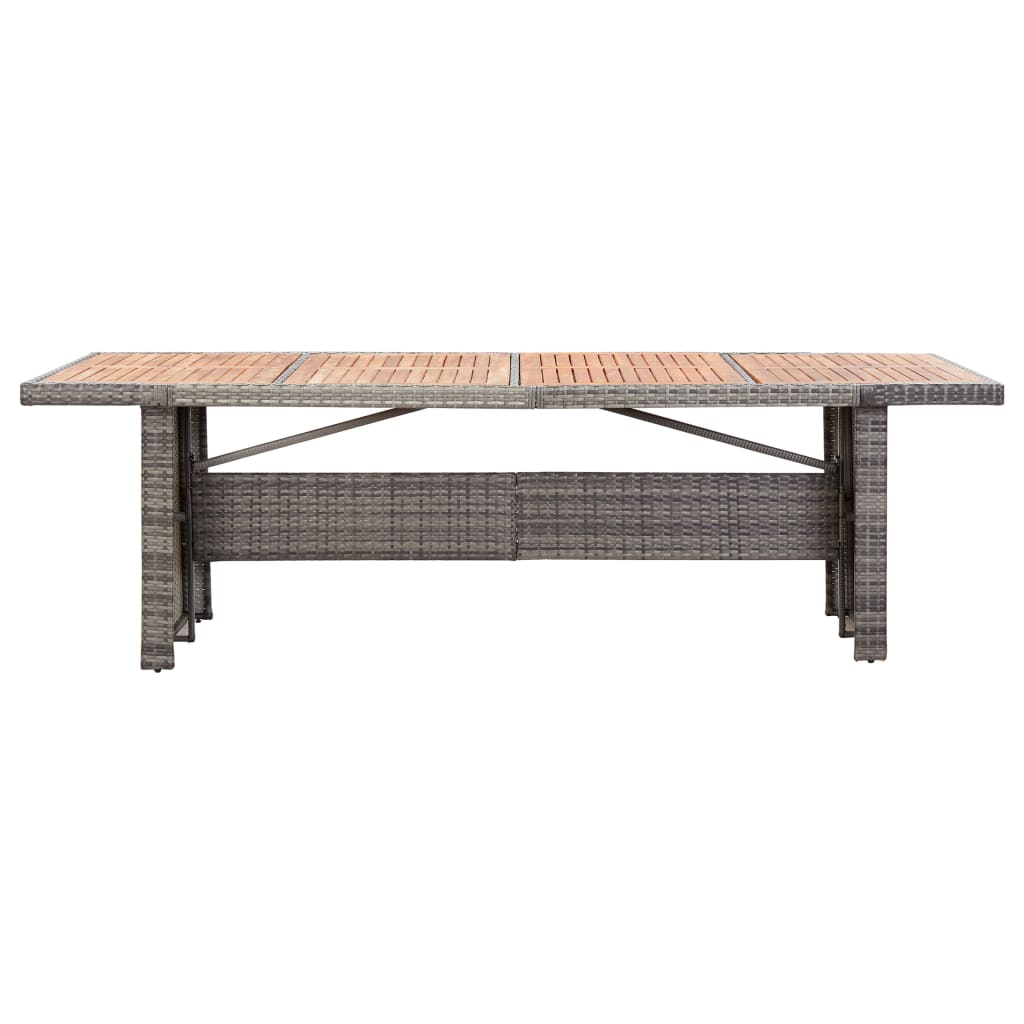 Galleria Design 9 Piece Outdoor Dining Set with Cushions Poly Rattan Grey