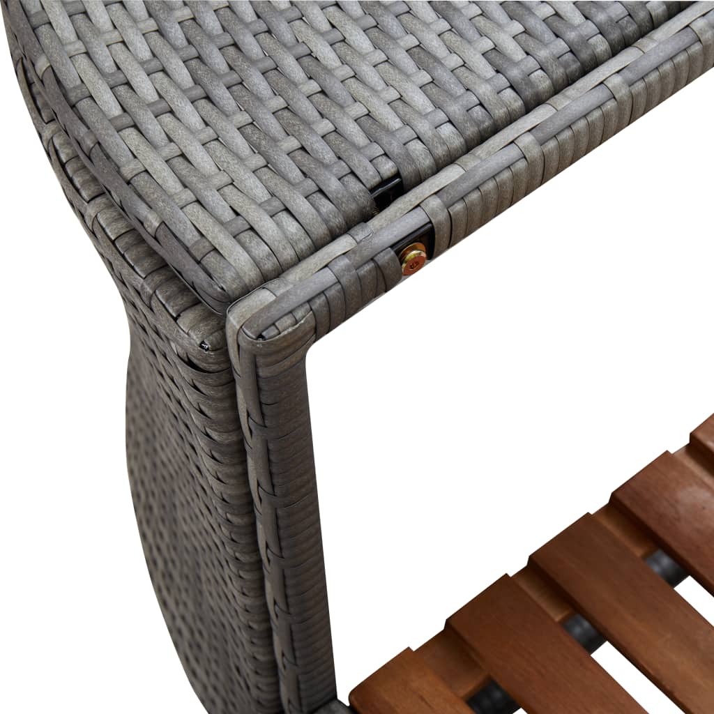 Galleria Design Square Spa Surround Grey 268 x 268 x 55 cm Poly Rattan