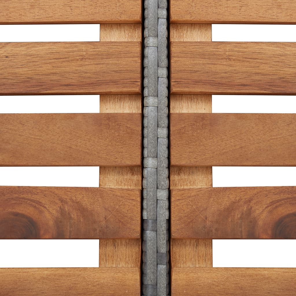 Galleria Design Square Spa Surround Grey 268 x 268 x 55 cm Poly Rattan