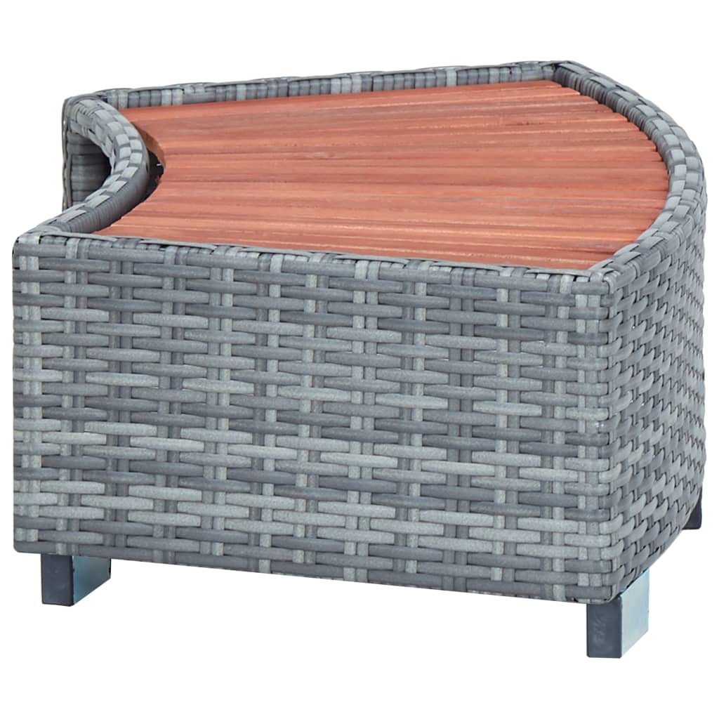 Galleria Design Spa Step Grey Poly Rattan 92x45x25 cm