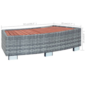 Galleria Design Spa Step Grey Poly Rattan 92x45x25 cm