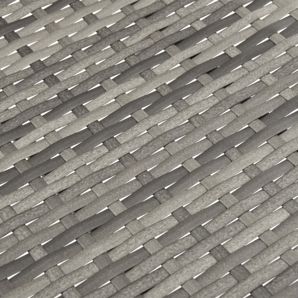 Galleria Design Stackable Outdoor Chairs 2 pcs Grey Poly Rattan