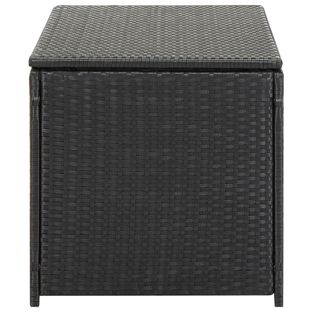 Galleria Design Garden Storage Box Poly Rattan 100x50x50 cm Black