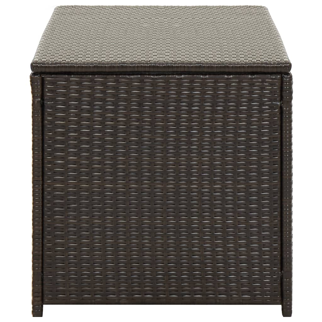 Galleria Design Garden Storage Box Poly Rattan 100x50x50 cm Brown