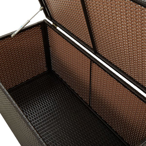 Galleria Design Garden Storage Box Poly Rattan 100x50x50 cm Brown