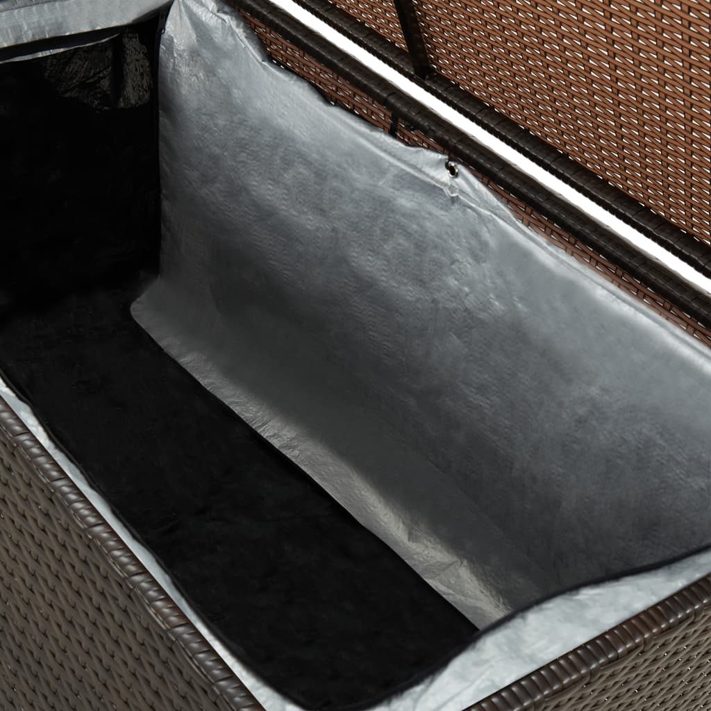 Galleria Design Garden Storage Box Poly Rattan 100x50x50 cm Brown