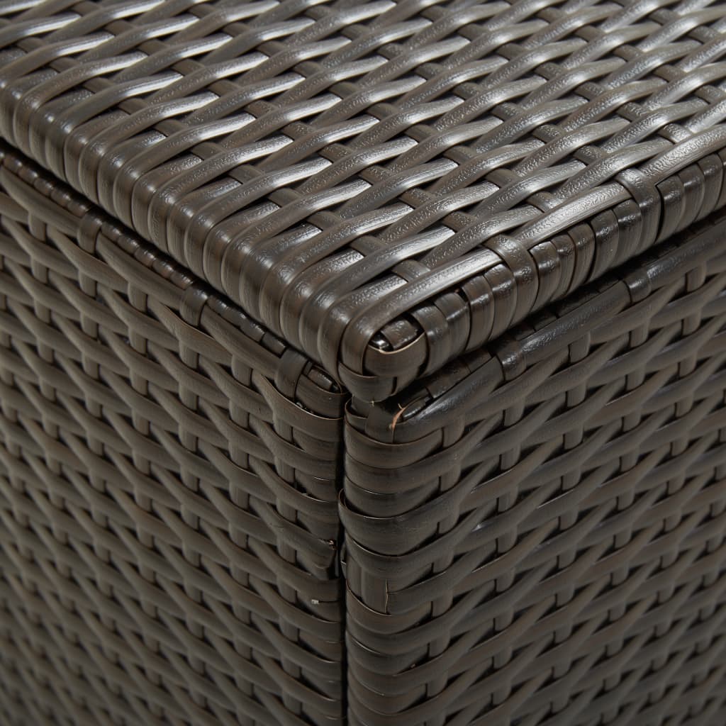 Galleria Design Garden Storage Box Poly Rattan 100x50x50 cm Brown