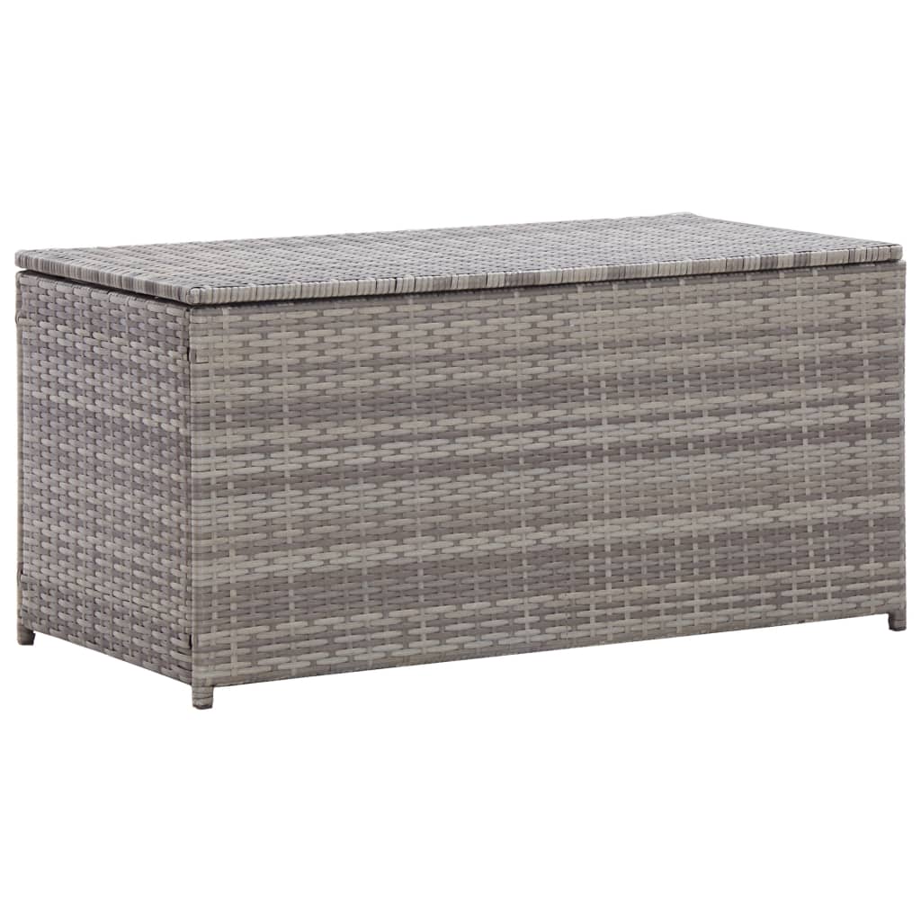 Galleria Design Garden Storage Box Poly Rattan 100x50x50 cm Grey