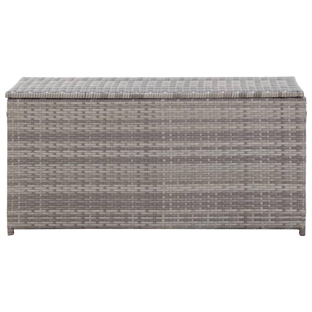 Galleria Design Garden Storage Box Poly Rattan 100x50x50 cm Grey