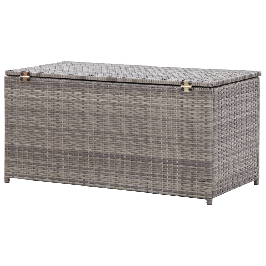 Galleria Design Garden Storage Box Poly Rattan 100x50x50 cm Grey