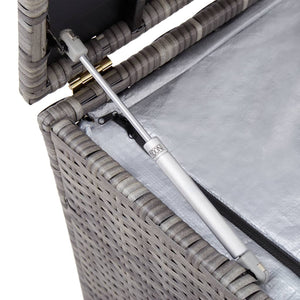 Galleria Design Garden Storage Box Poly Rattan 100x50x50 cm Grey