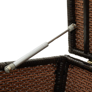Galleria Design Garden Storage Box Poly Rattan 200x50x60 cm Brown