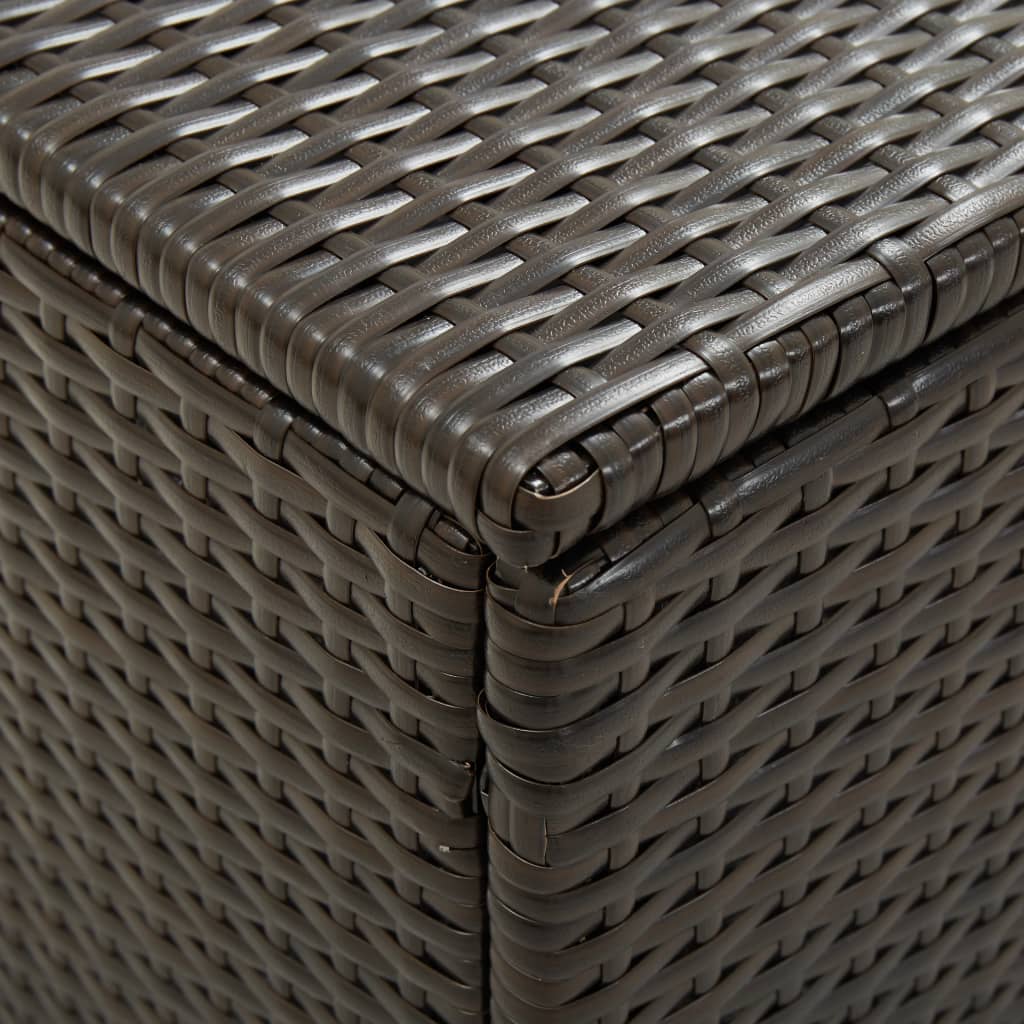 Galleria Design Garden Storage Box Poly Rattan 200x50x60 cm Brown
