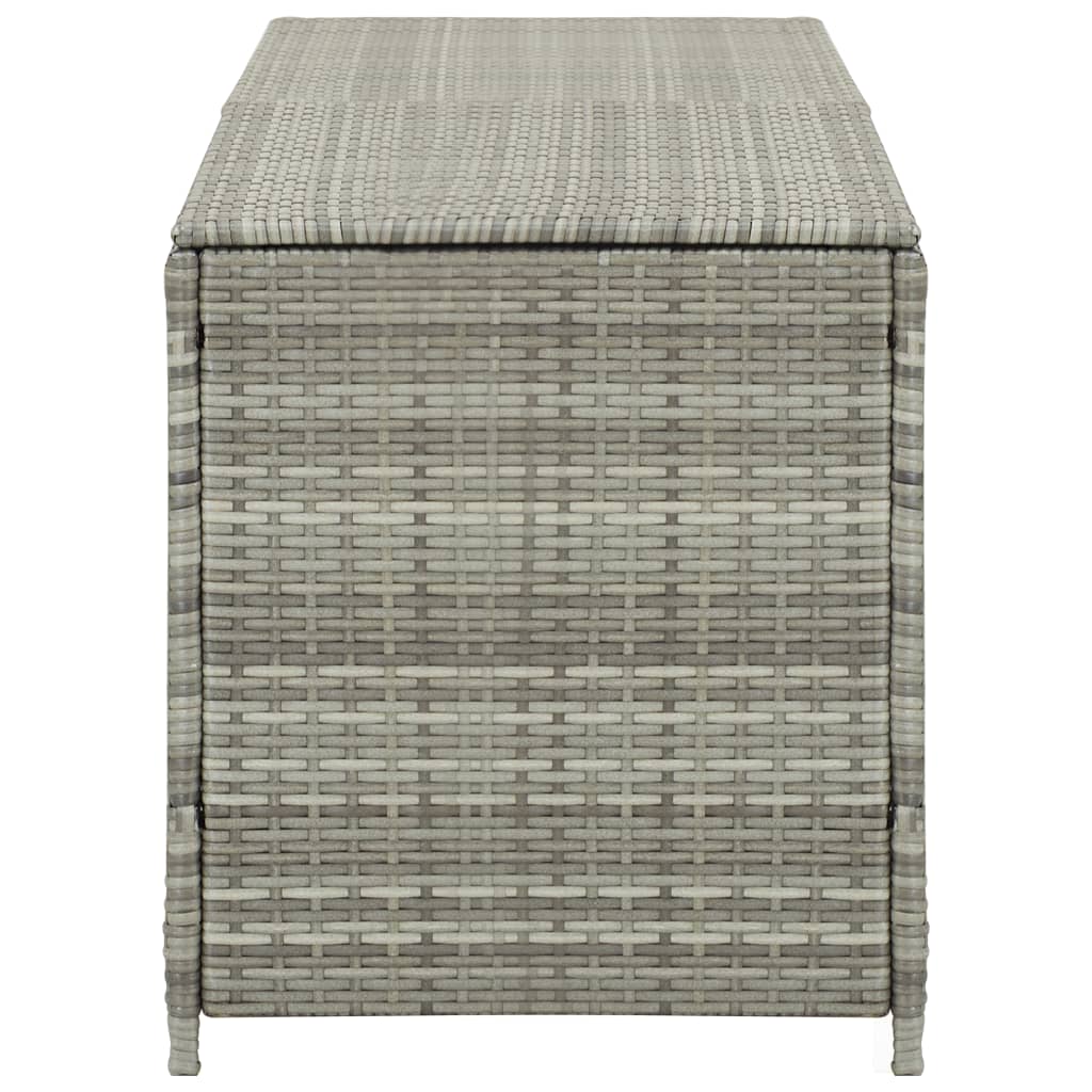 Galleria Design Garden Storage Box Poly Rattan 200x50x60 cm Grey