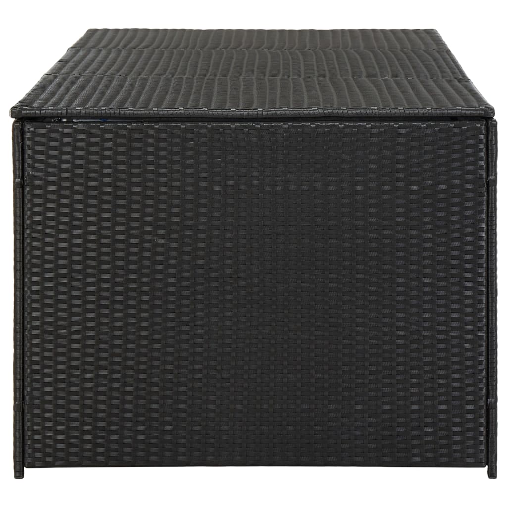 Galleria Design Garden Storage Box Poly Rattan 180x90x70 cm Black