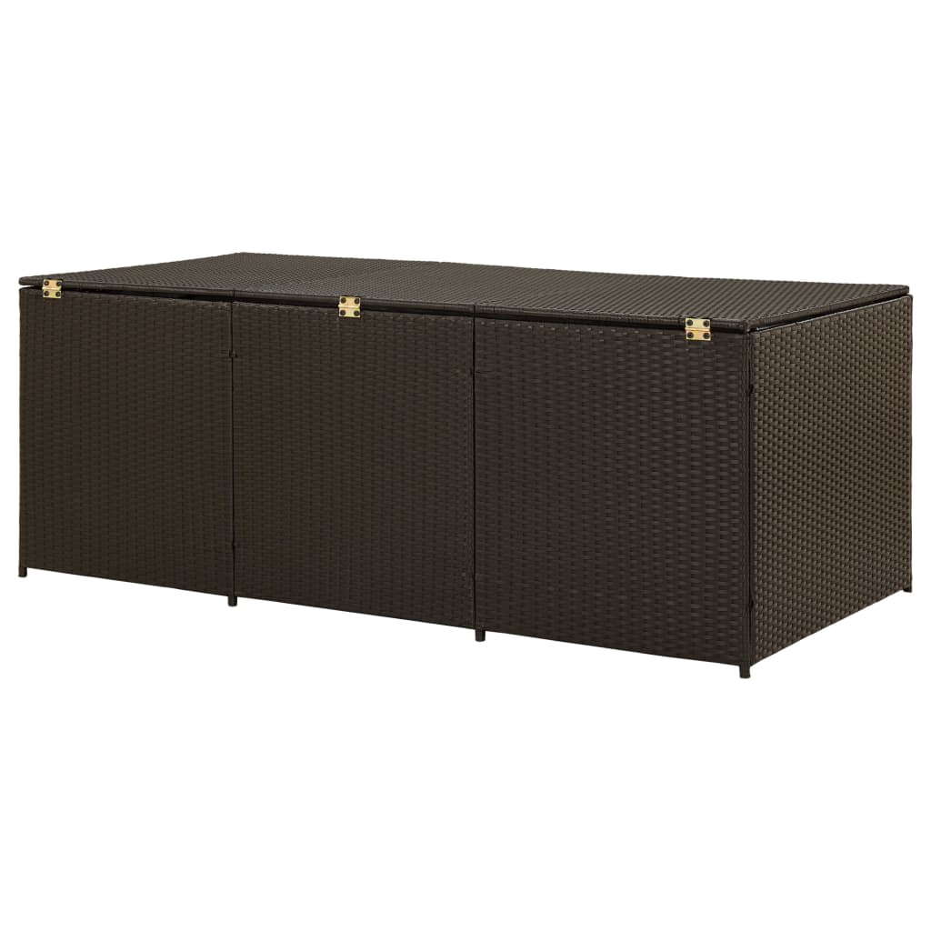 Galleria Design Garden Storage Box Poly Rattan 180x90x70 cm Brown
