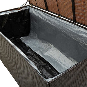 Galleria Design Garden Storage Box Poly Rattan 180x90x70 cm Brown