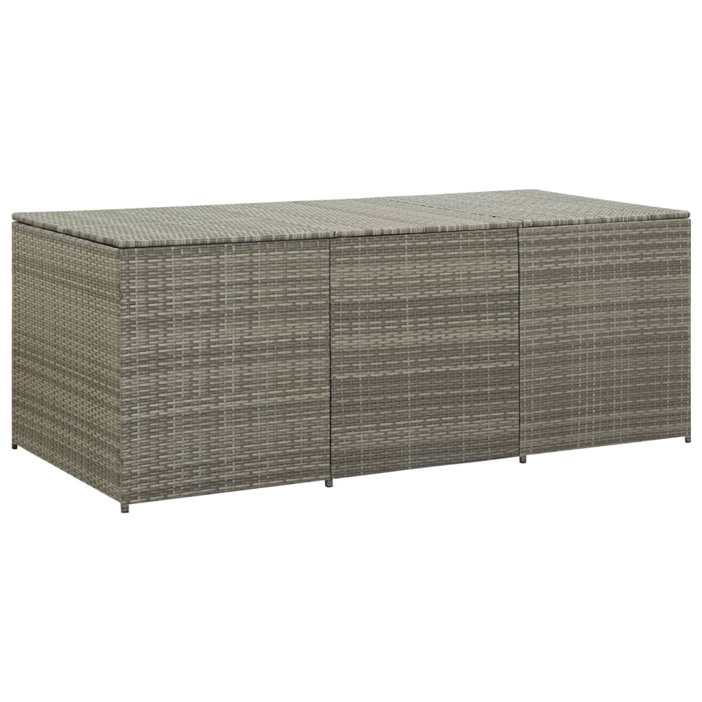 Galleria Design Garden Storage Box Poly Rattan 180x90x70 cm Grey