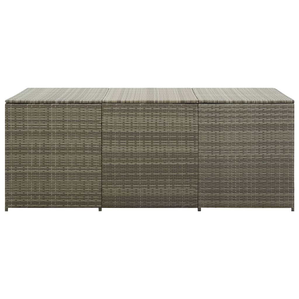 Galleria Design Garden Storage Box Poly Rattan 180x90x70 cm Grey