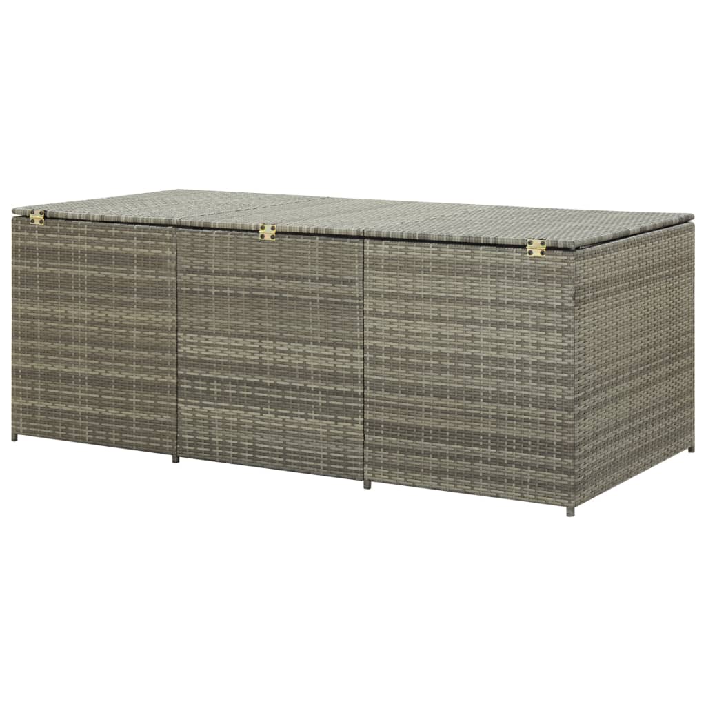 Galleria Design Garden Storage Box Poly Rattan 180x90x70 cm Grey