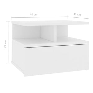 Galleria Design Floating Nightstands 2 pcs White 40x31x27cm Engineered Wood