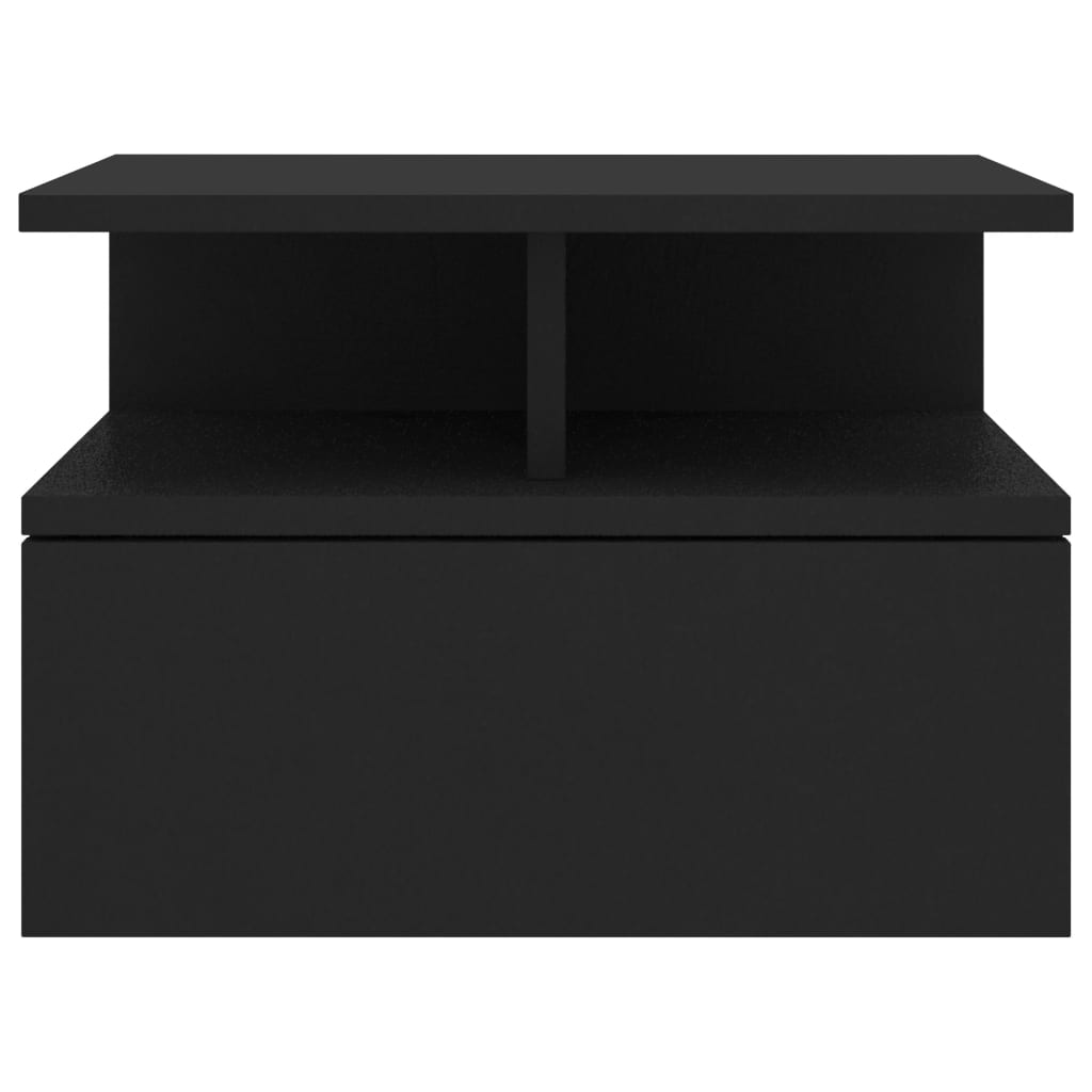 Galleria Design Floating Nightstands 2 pcs Black 40x31x27cm Engineered Wood