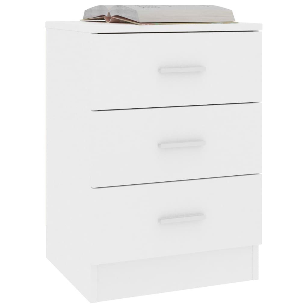 Galleria Design Bedside Cabinets 2 pcs White 38x35x56 cm Engineered Wood
