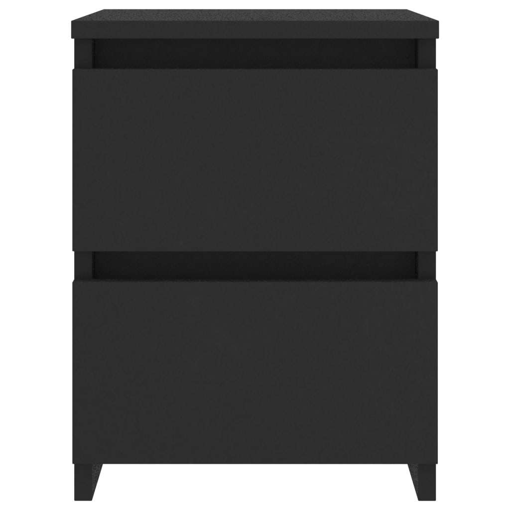 Galleria Design Bedside Cabinets 2 pcs Black 30x30x40 cm Engineered Wood