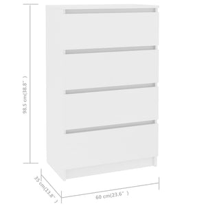 Galleria Design Sideboard White 60x35x98.5 cm Engineered Wood