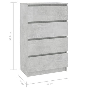 Galleria Design Sideboard Concrete Grey 60x35x98.5 cm Engineered Wood