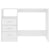 Galleria Design Desk with Drawers White 110x50x76 cm Engineered Wood