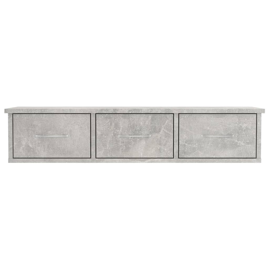 Galleria Design Wall-mounted Drawer Shelf Concrete Grey 88x26x18.5 cm Engineered Wood