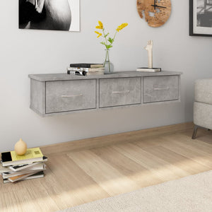 Galleria Design Wall-mounted Drawer Shelf Concrete Grey 88x26x18.5 cm Engineered Wood