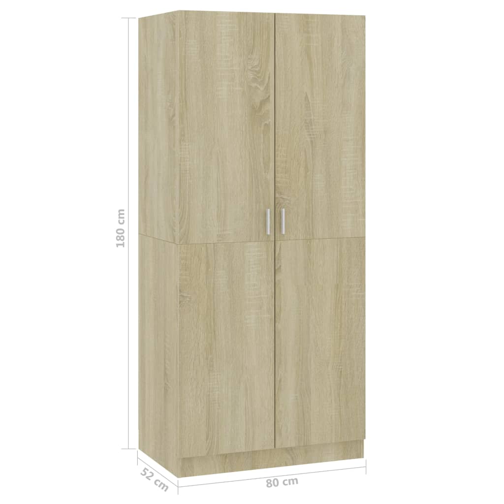 Galleria Design Wardrobe Sonoma Oak 80x52x180 cm Engineered Wood
