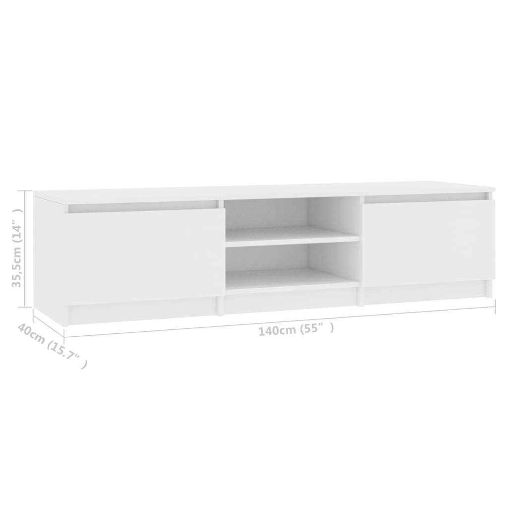 Galleria Design TV Cabinet White 140x40x35.5 cm Engineered Wood