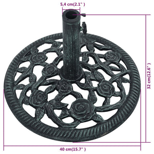 Galleria Design Umbrella Base Green 9 kg 40 cm Cast Iron
