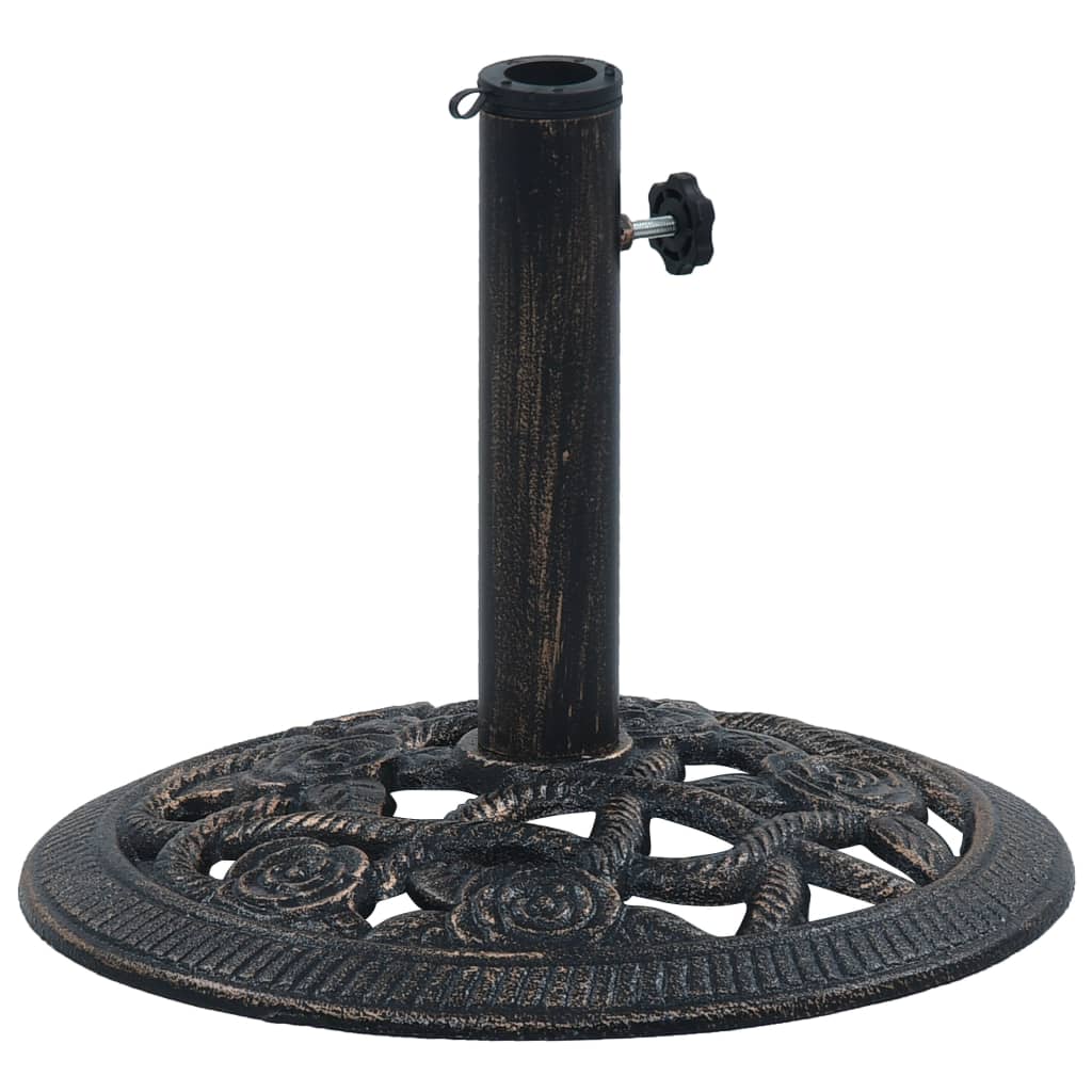 Galleria Design Umbrella Base Black and Bronze 9 kg 40 cm Cast Iron