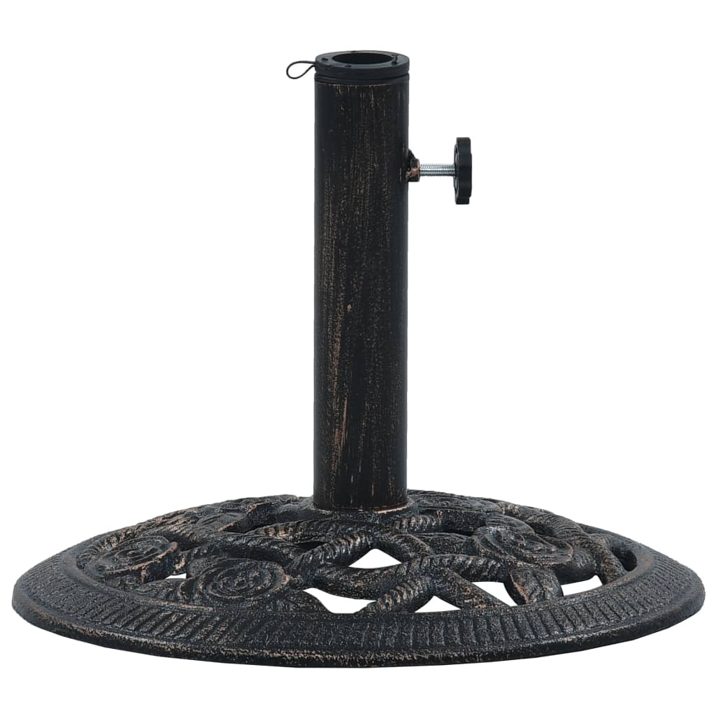 Galleria Design Umbrella Base Black and Bronze 9 kg 40 cm Cast Iron