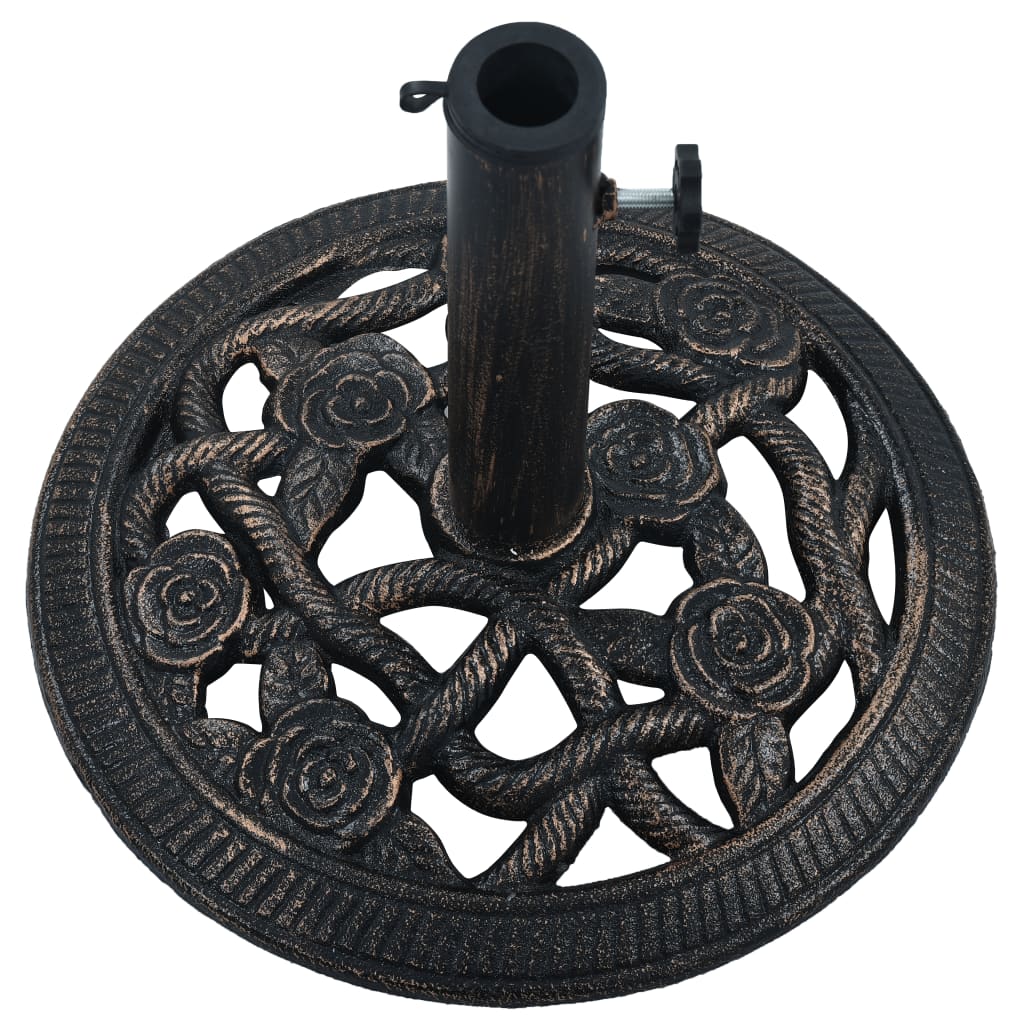 Galleria Design Umbrella Base Black and Bronze 9 kg 40 cm Cast Iron